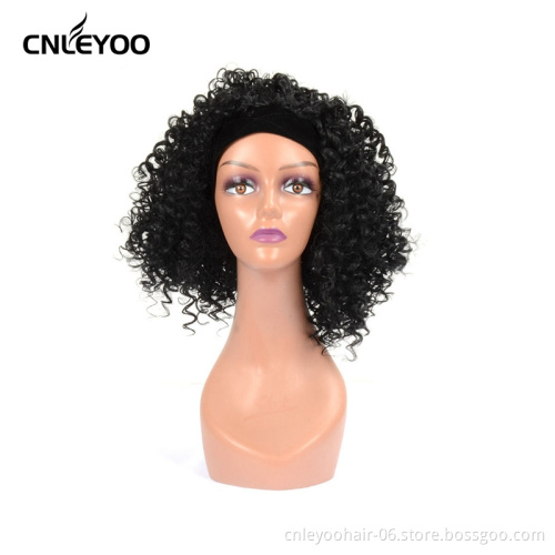 Wholesale Curly Headband Wig For Black Women 6 inch Easy Deep Curly Wig For Beauty Cheap Synthetic Wig